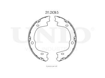 картинка Колодки тормозные бараб. задние от UNIO