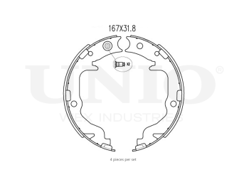 картинка Колодки тормозные бараб. задние от UNIO