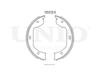 картинка Колодки тормозные бараб. задние от UNIO
