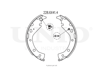 картинка Колодки тормозные бараб. задние от UNIO