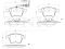Front brake pads with sensor thumb