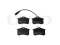 Rear brake pads with sensor thumb