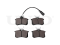 Rear brake pads with sensor thumb