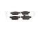 Front brake pads with sensor thumb