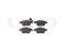 Front brake pads with sensor thumb