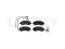 Front brake pads with sensor thumb