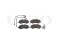 Front brake pads with sensor thumb