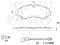 Front brake pads with sensor thumb