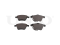 Front brake pads with sensor thumb