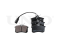 Rear brake pads with sensor thumb