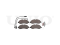 Front brake pads with sensor thumb