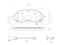 Front brake pads with sensor thumb