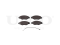 Front brake pads with sensor thumb