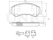 Front brake pads with sensor thumb