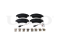 Rear brake pads with sensor thumb