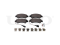 Rear brake pads with sensor thumb