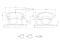 Rear brake pads with sensor thumb