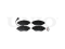 Front brake pads with sensor thumb