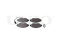 Front brake pads with sensor thumb
