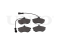 Front brake pads with sensor thumb