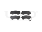 Front brake pads with sensor thumb