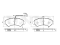 Front brake pads with sensor thumb