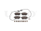 Rear brake pads with sensor thumb