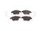 Front brake pads with sensor thumb