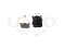 Front brake pads with sensor thumb