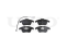 Front brake pads with sensor thumb