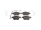Front brake pads with sensor thumb