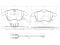 Front brake pads with sensor thumb