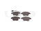 Front brake pads with sensor thumb