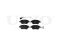 Front brake pads with sensor thumb