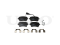 Rear brake pads with sensor thumb