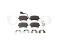 Rear brake pads with sensor thumb