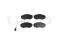 Front brake pads with sensor thumb