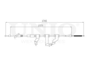 Rear left parking brake cable photo