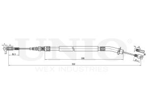 Rear parking brake cable photo