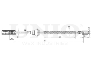 Rear parking brake cable photo