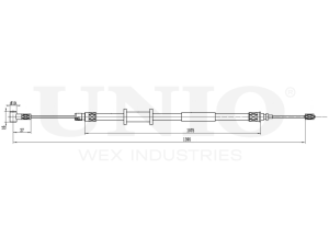 Rear parking brake cable photo