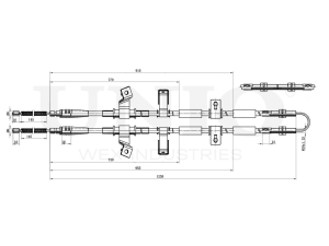 Rear parking brake cable photo