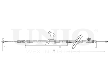 картинка Трос стояночного тормоза правый от UNIO
