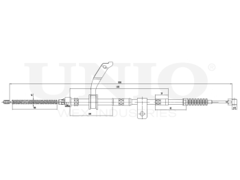 картинка Трос стояночного тормоза правый от UNIO