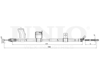 картинка Трос стояночного тормоза левый от UNIO