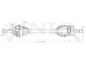 Front left drive shaft assembly photo