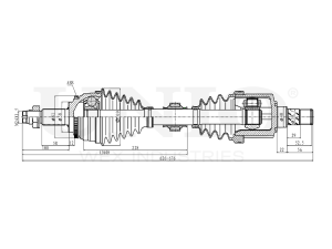 Front left drive shaft assembly photo