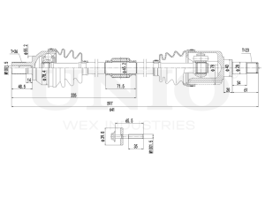 Front left drive shaft assembly photo