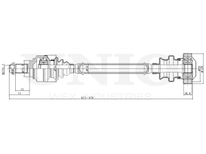 Rear left/right drive shaft assembly photo