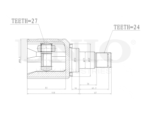 Left inner CV joint photo
